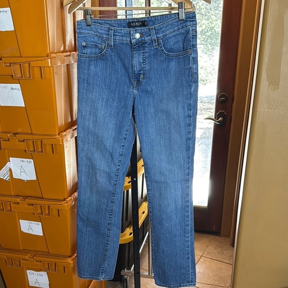 Ralph Lauren Black Label Mid-Rise Straight Ocean Blue Jean Size 4 - Picture 3 of 8